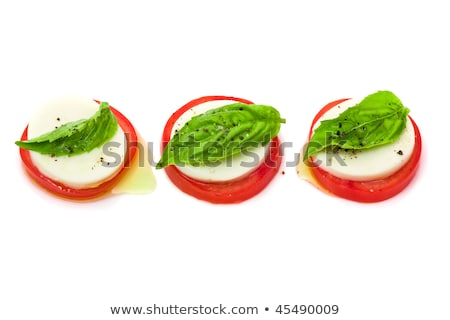 ストックフォト: Arrangement Of Mozzarella And Tomatoes