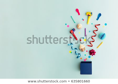 [[stock_photo]]: Colorful Balloons Party Streamers And Confetti