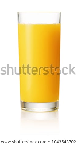 Stock photo: Single Glass With Orange Fruit Juice