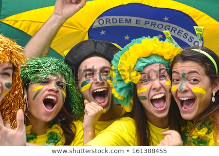 Brazilian Football Team Supporter Imagine de stoc © mangostock