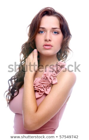 Foto stock: Smart Adult Lady In The Pose Of Temptation