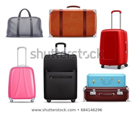 ストックフォト: Vintage Suitcases Set Travel Vector Illustration