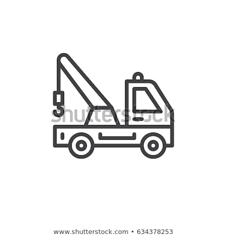 Stock fotó: Car Towing Truck Line Icon