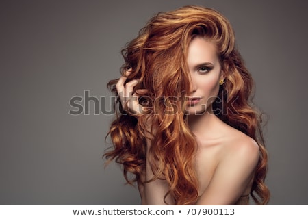 Foto d'archivio: Woman Hair In Red