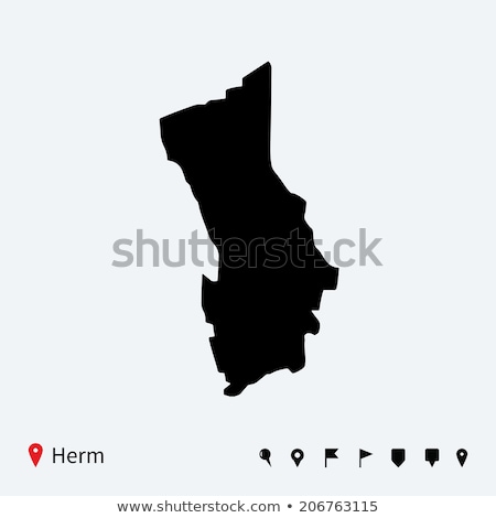 Foto stock: Detailed Vector Map Of Herm