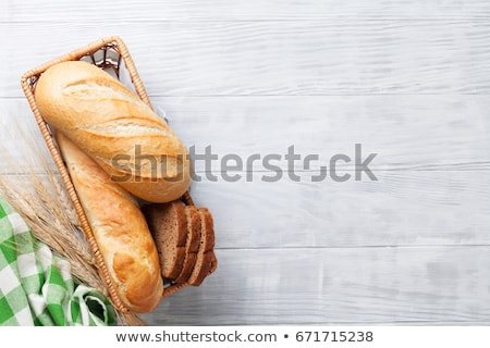 Foto stock: Bread Rye Whole Grain Top View Copy Space