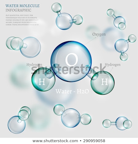 Stok fotoğraf: Water Molecule Ecology Biology And Biochemistry Concept 3d