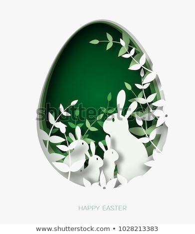 Stock fotó: Vector Easter Greeting Card