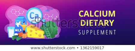 Foto stock: Uses Of Calcium Concept Banner Header