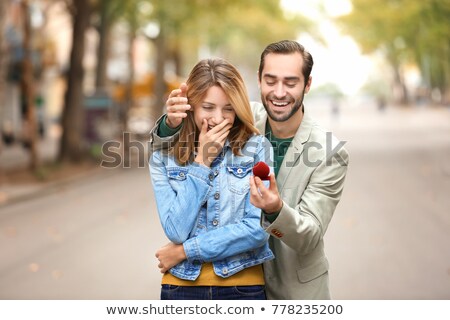 Foto stock: Marriage Proposal To Girlfriend