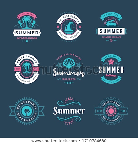 Stock fotó: Beach Party Emblem With Palms Design Element For Logo Label Sign Poster T Shirt