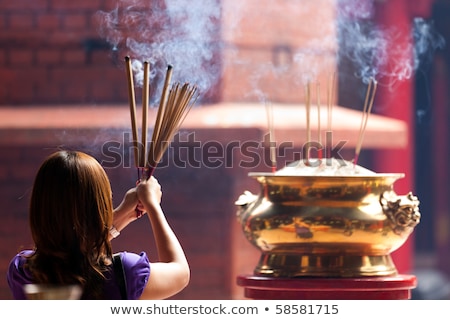 Stok fotoğraf: Incense Burning In Chinese Temple In Malaysia