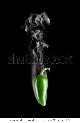 Foto d'archivio: Smoking Hot Green Jalapeno Pepper Capsicum Annuum