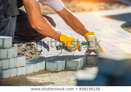 Stockfoto: Garden Brick Paver Path