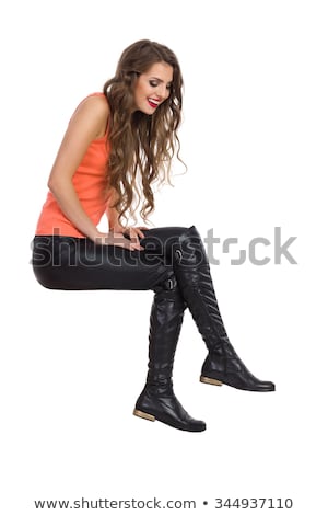 Stock fotó: Side View Of Woman Sitting