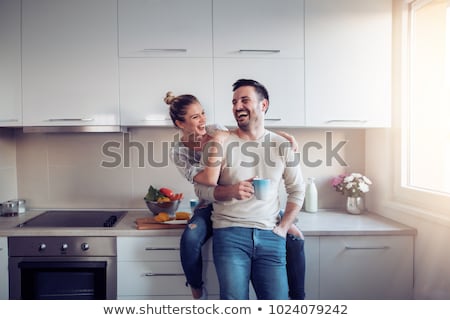 Zdjęcia stock: Smiling In The Kitchen