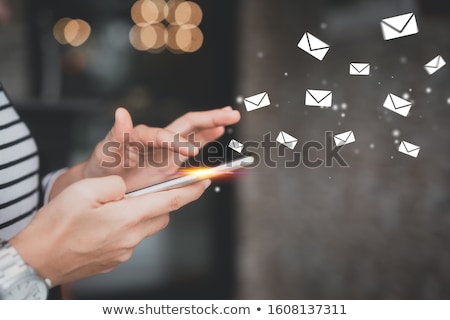 Stockfoto: Sms Marketing Concept Vintage Design