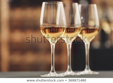 Foto stock: Three Glasses Of White Wine