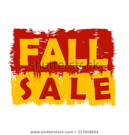 Fall Sale Yellow And Brown Drawn Label Stock photo © marinini