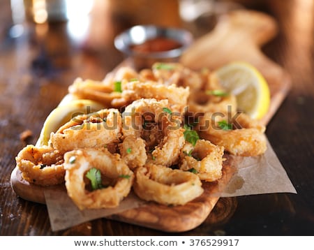 Foto stock: Fried Calamari