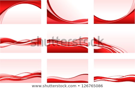 ストックフォト: Red Elegant Waves Vector Backdrop