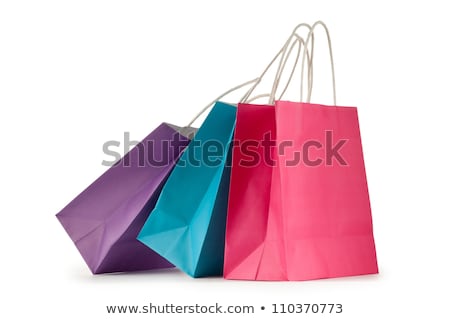 Kolorowe torby na zakupy na białym tle Zdjęcia stock © Elnur
