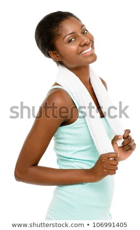 Stock fotó: Young Pretty African American Woman Isolated On White Background