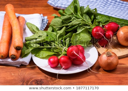 Stock fotó: Large Bunch Of Fresh Raw Radish