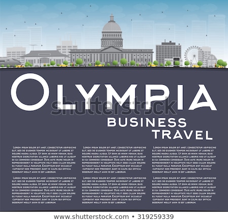 Foto stock: Olympia Washington Skyline With Grey Buildings