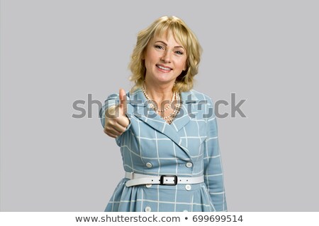 Stock fotó: Middleaged Woman Gives Gesture Ok
