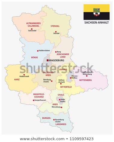 Map Of Saxony Anhalt Foto d'archivio © Volina