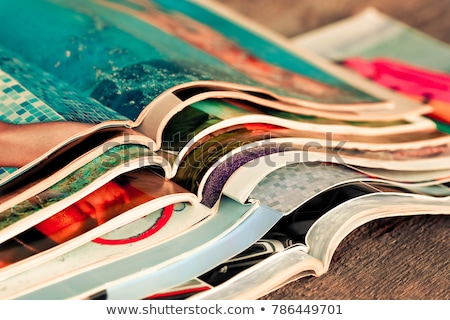 Stock photo: Stack Of Color Magazines