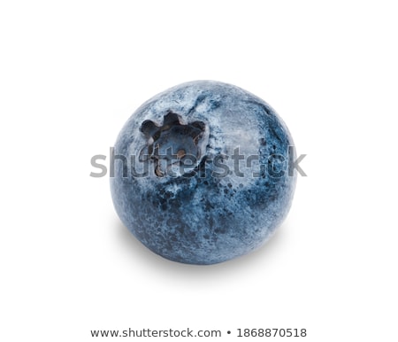 [[stock_photo]]: Macro Close Up View Of Single Fresh Blueberries White