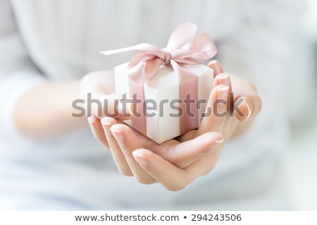 Stock fotó: Small Gift In Women Hands