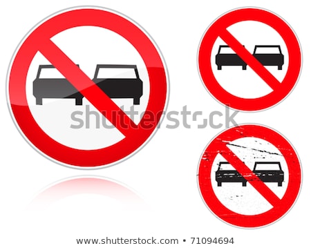 Stockfoto: Overtake Forbidden Sign