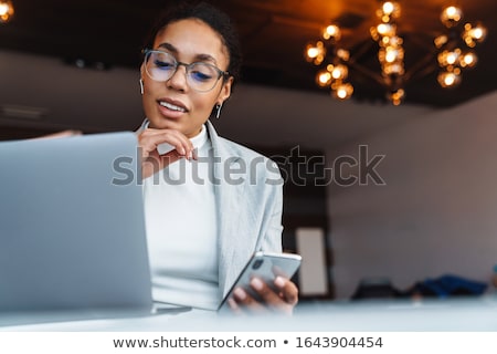 Сток-фото: Business Woman Using Laptop At Office