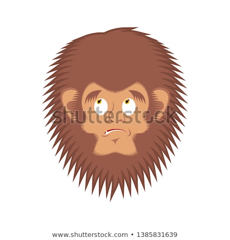 Foto stock: Yeti Guilty Emoji Bigfoot Delinquent Face Abominable Snowman C