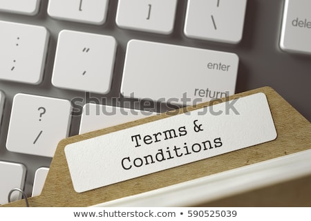 Stock foto: Index Card With Inscription Terms And Conditions 3d