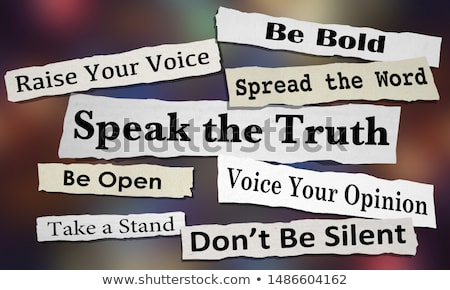 Stockfoto: Speak The Truth Share Opinion Spread Your Voice Headlines 3d Illustration