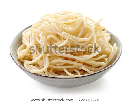 Stok fotoğraf: Bowl Of Cooked Spaghetti Isolated On White