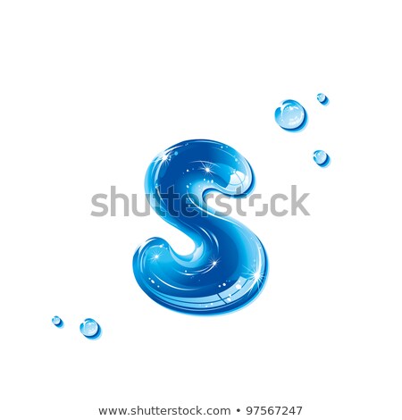 Zdjęcia stock: Abc Series - Water Liquid Alphabet - Small Letter S  
