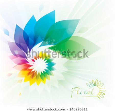 Foto stock: Colorful Abstract Flower Spiral Background