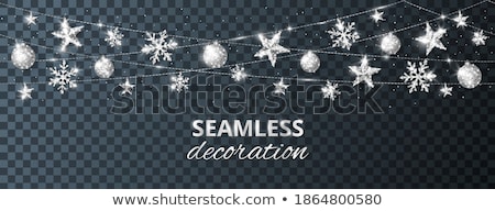 Stock foto: Christmas Banner With Diamond Snow Vector Illustration