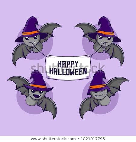 Stock fotó: Four Halloween Banners