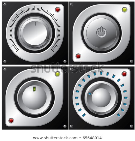 [[stock_photo]]: Volume Knob Design With Red Led