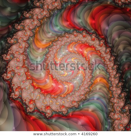 ストックフォト: Abstract Glossy Coil Backdrop In Rainbow Color On White
