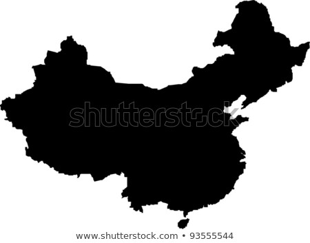 Stock photo: Black China Map