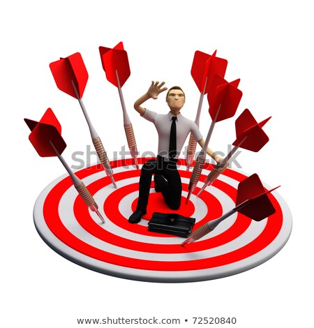 Foto stock: Businassman Standing On The Archery Board Conceptual Business Illustration