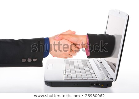 Stockfoto: Andbewegingen · tussen · laptops