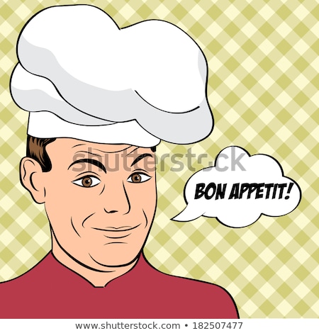 Stock photo: Pop Art Man In Cooker Uniform